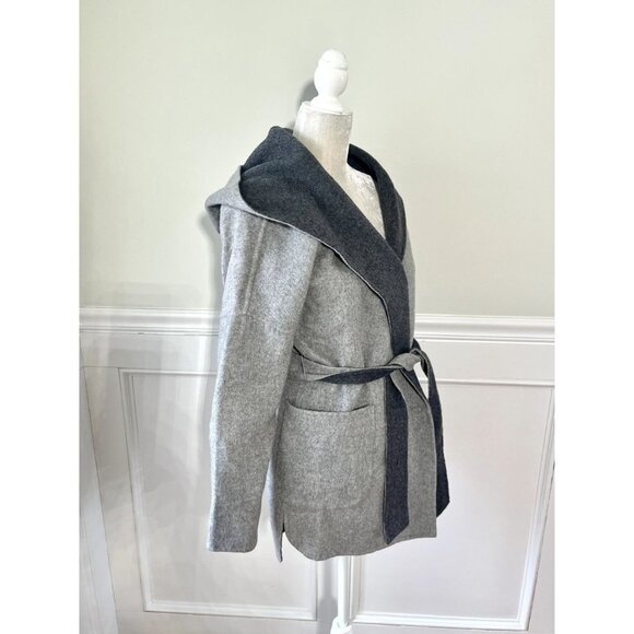 Max Mara Cashmere Gray Belted Coat Jacket 6 - Picture 2 of 5